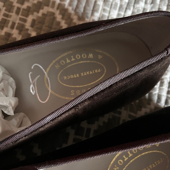 Stubbs & Wootton Men’s  Dark Brown Loafers with brown embroidery size 11 - Picture 9 of 9